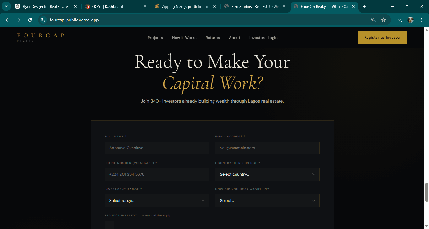 FourCap Realty — Investor Portal